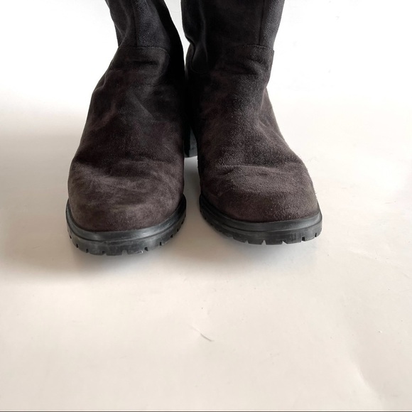 Stuart Weitzman Blizzard Boots Gralon Gray Mink Fur Suede Outdoor Winter Snow 6 - Picture 7 of 14
